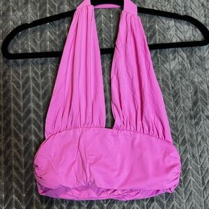 EDIKTED PINK TRIANGLE CROP TOP